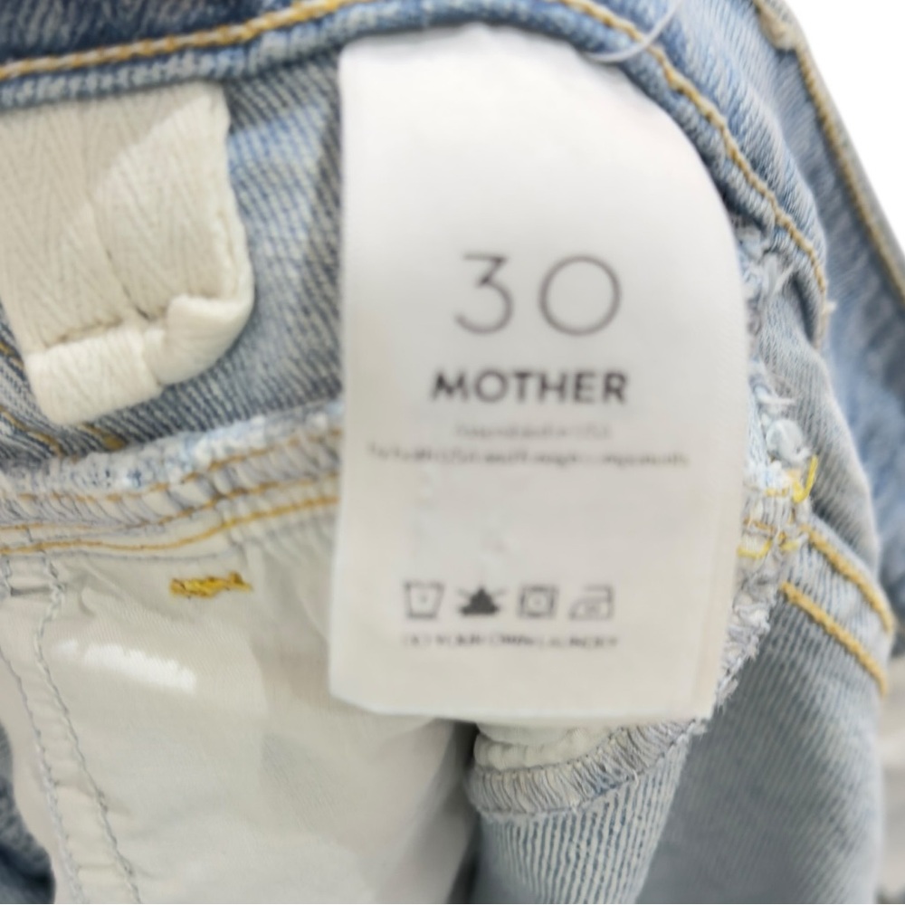 MOTHER Superior The Pleated Popular Peg Straight-Leg Jeans in Wash Intoxicated - Picture 6 of 8